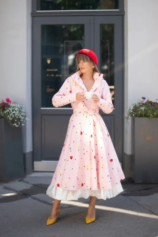 Fit and Flare Raincoat with A-Line Hem Cotton Candy Pink sold by Ivalo.com