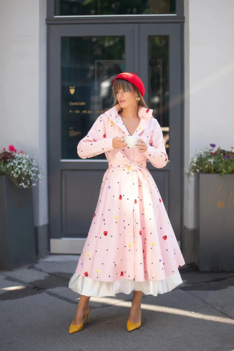 Fit and Flare Raincoat with A-Line Hem Cotton Candy Pink sold by Ivalo.com