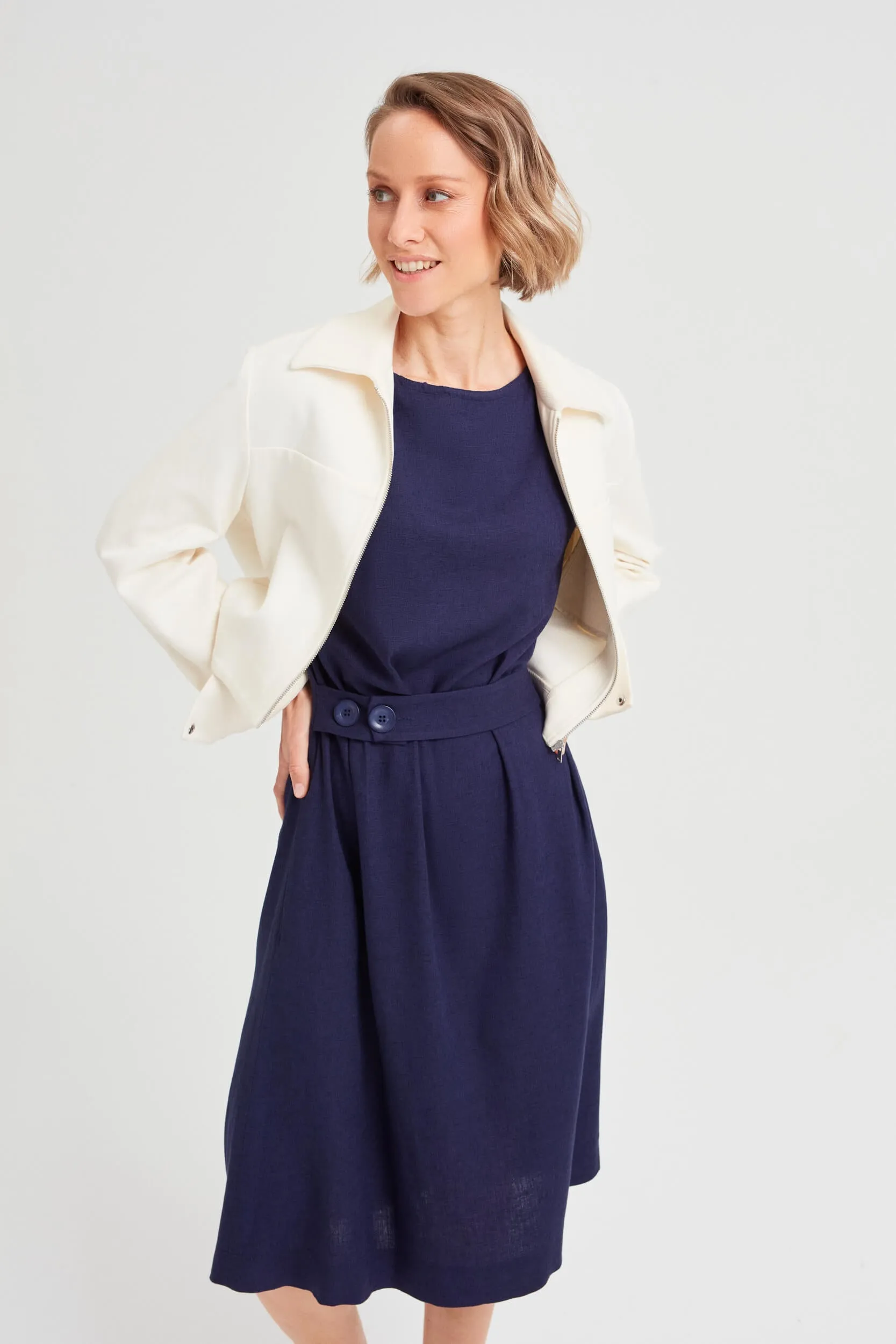 Sati Midi Dress With Boat Neck Black-Blue sold by Ivalo.com product image thumbnail 4