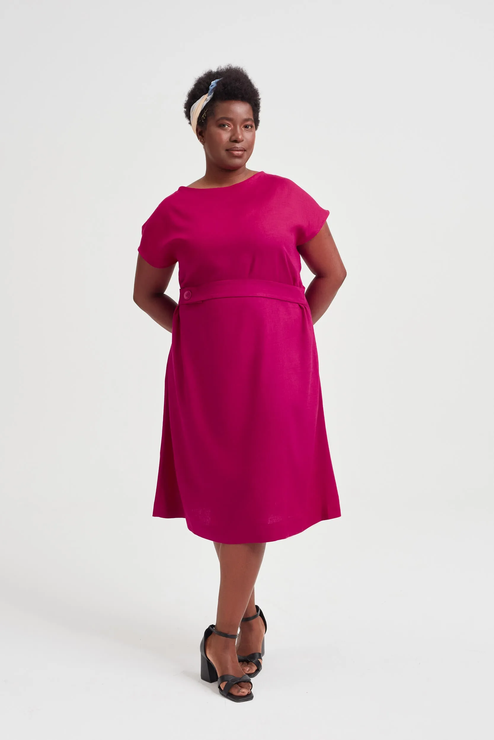 Sati Midi Dress With Boat Neck Cherry Red sold by Ivalo.com product image thumbnail 3