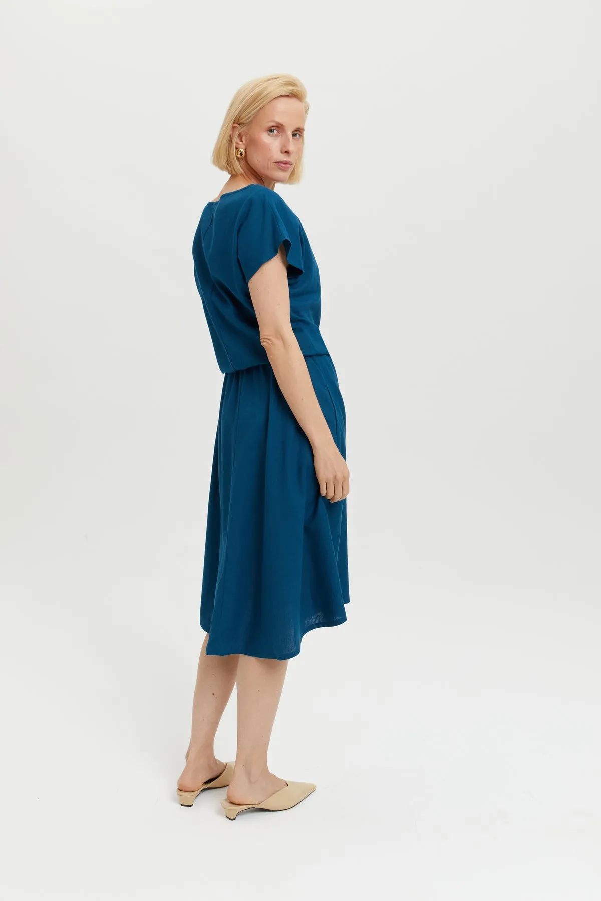 Nane Dress Short Sleeves Petrol Blue sold by Ivalo.com product image thumbnail 2