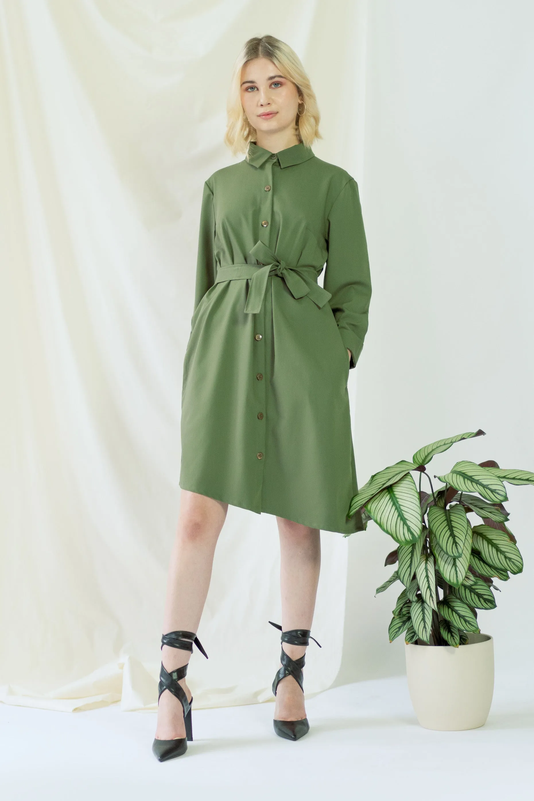 Zabel Dress Olive Green sold by Ivalo.com
