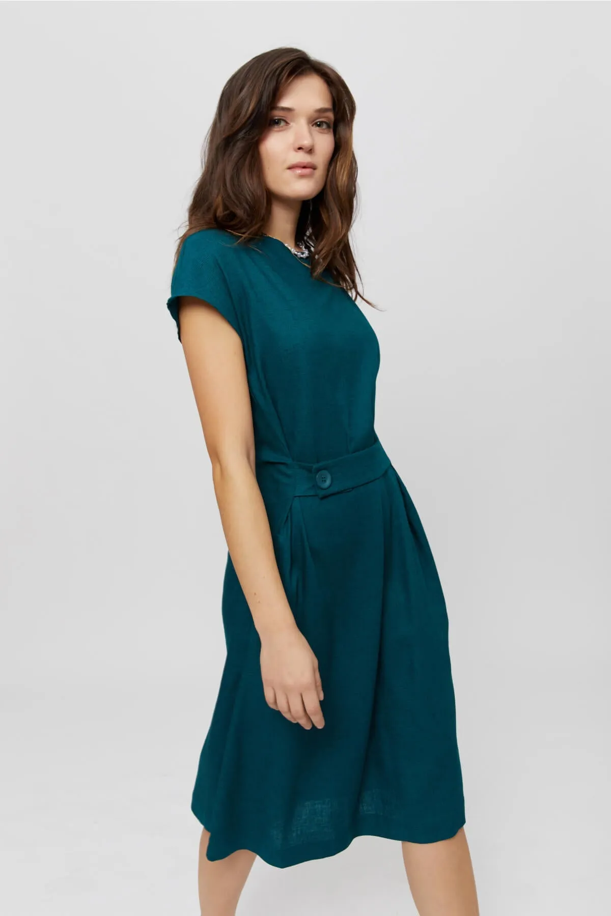 Sati Midi Dress With Boat Neck Deep Teal sold by Ivalo.com product image thumbnail 5