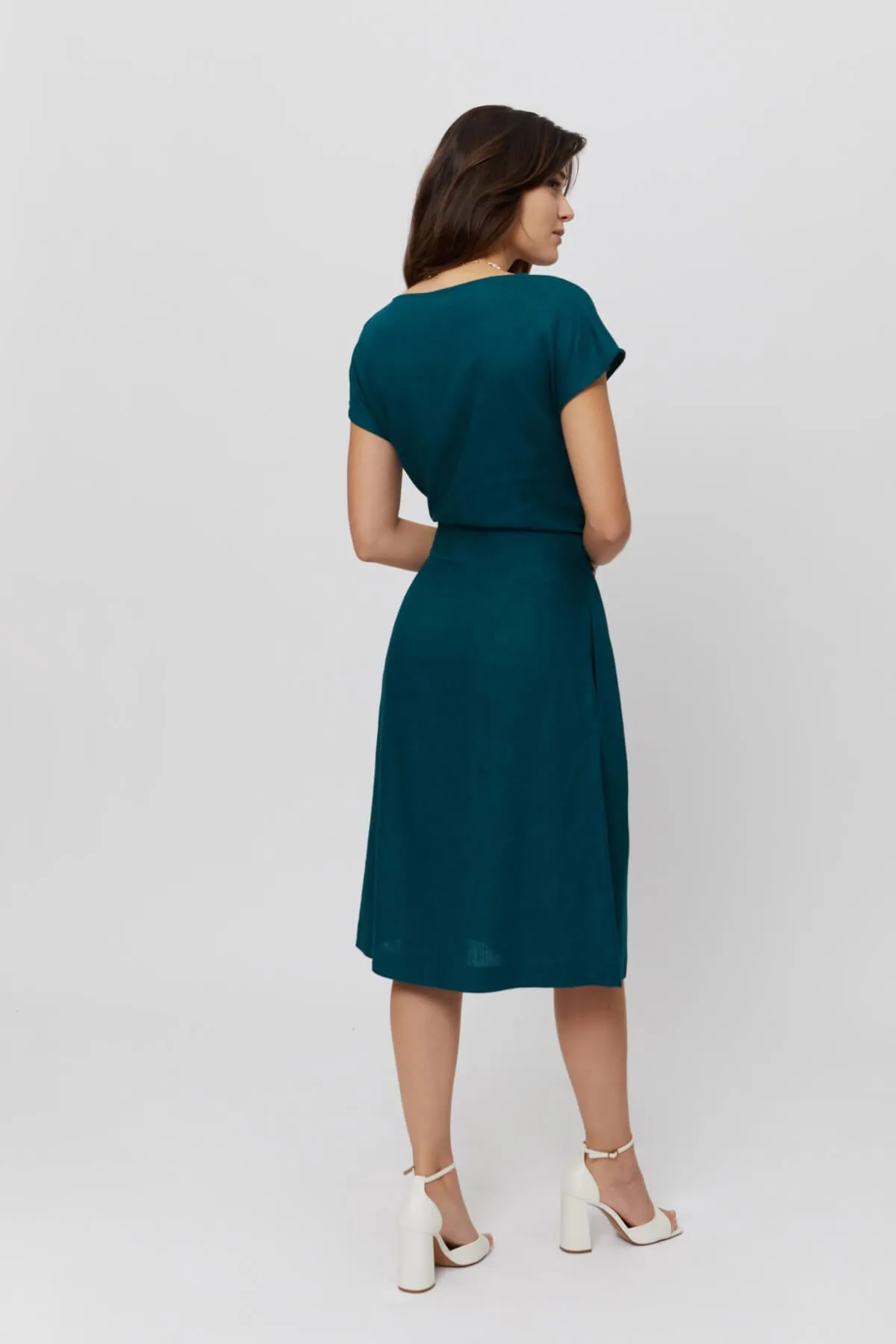 Sati Midi Dress With Boat Neck Deep Teal sold by Ivalo.com product image thumbnail 2