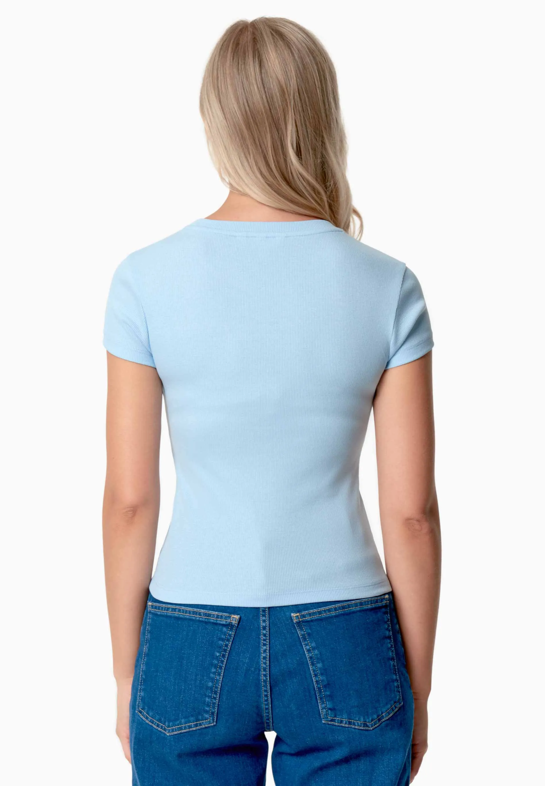 Tillda Ribbed T-Shirt Light Blue sold by Ivalo.com product image thumbnail 4