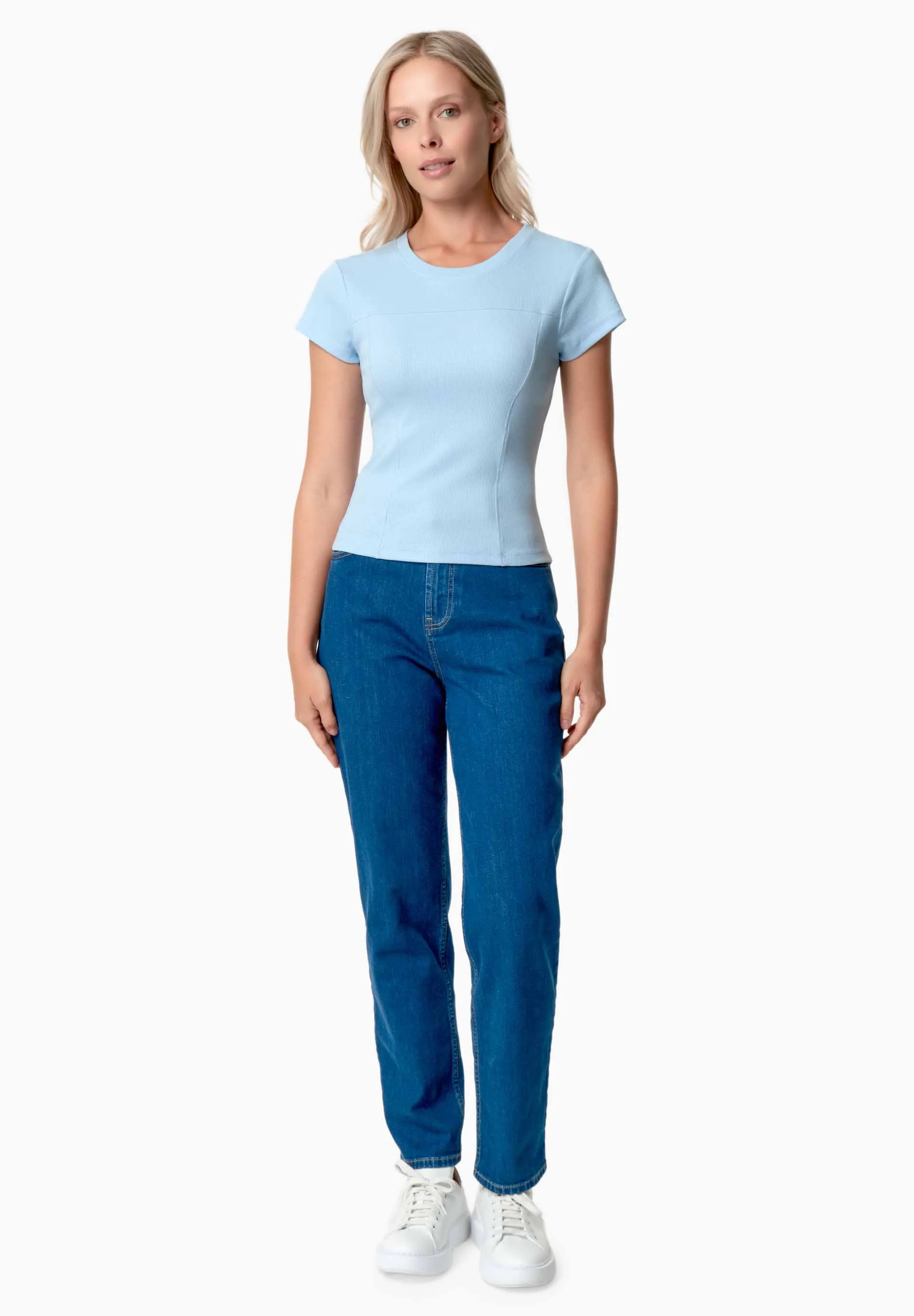 Tillda Ribbed T-Shirt Light Blue sold by Ivalo.com product image thumbnail 2