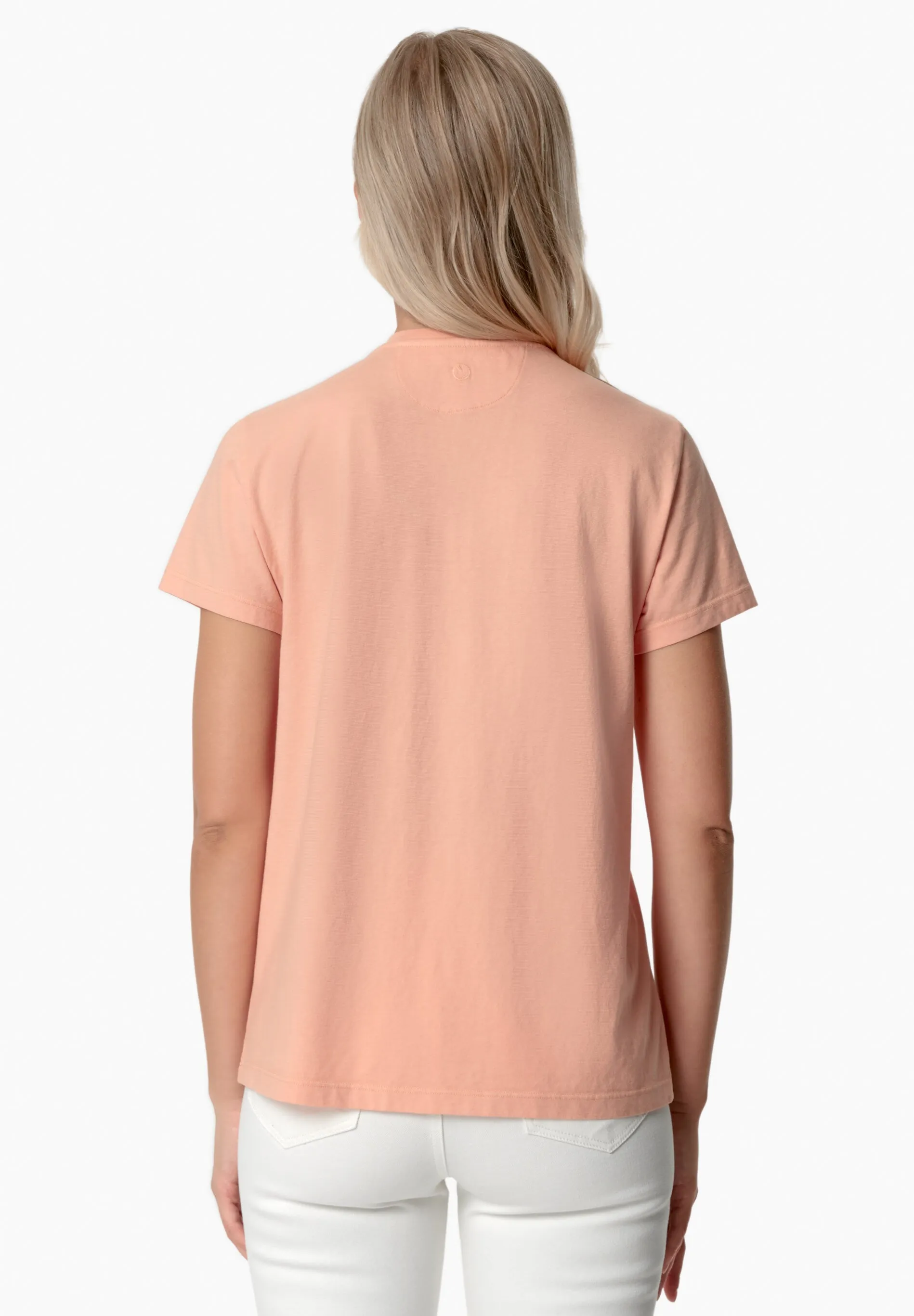 Tessa Basic V-Neck T-Shirt Peach sold by Ivalo.com product image thumbnail 4