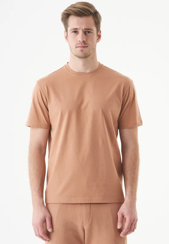Tillo Unisex Basic Organic Cotton T-Shirt Light Brown sold by Ivalo.com