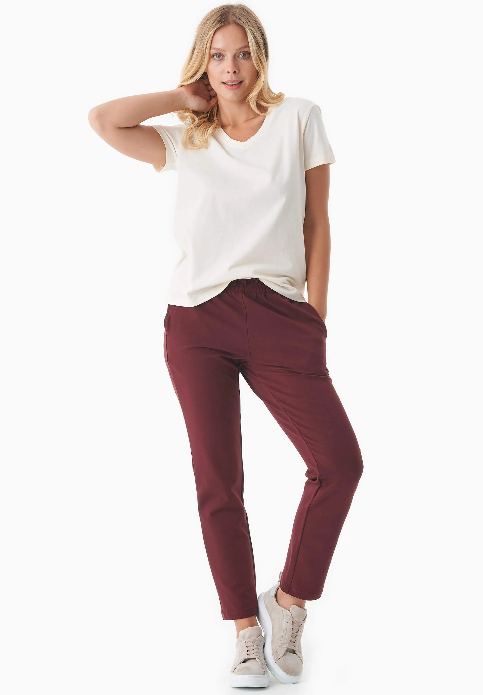 Parrla Light Organic Cotton Sweatpants Bordeaux sold by Ivalo.com product image thumbnail 3