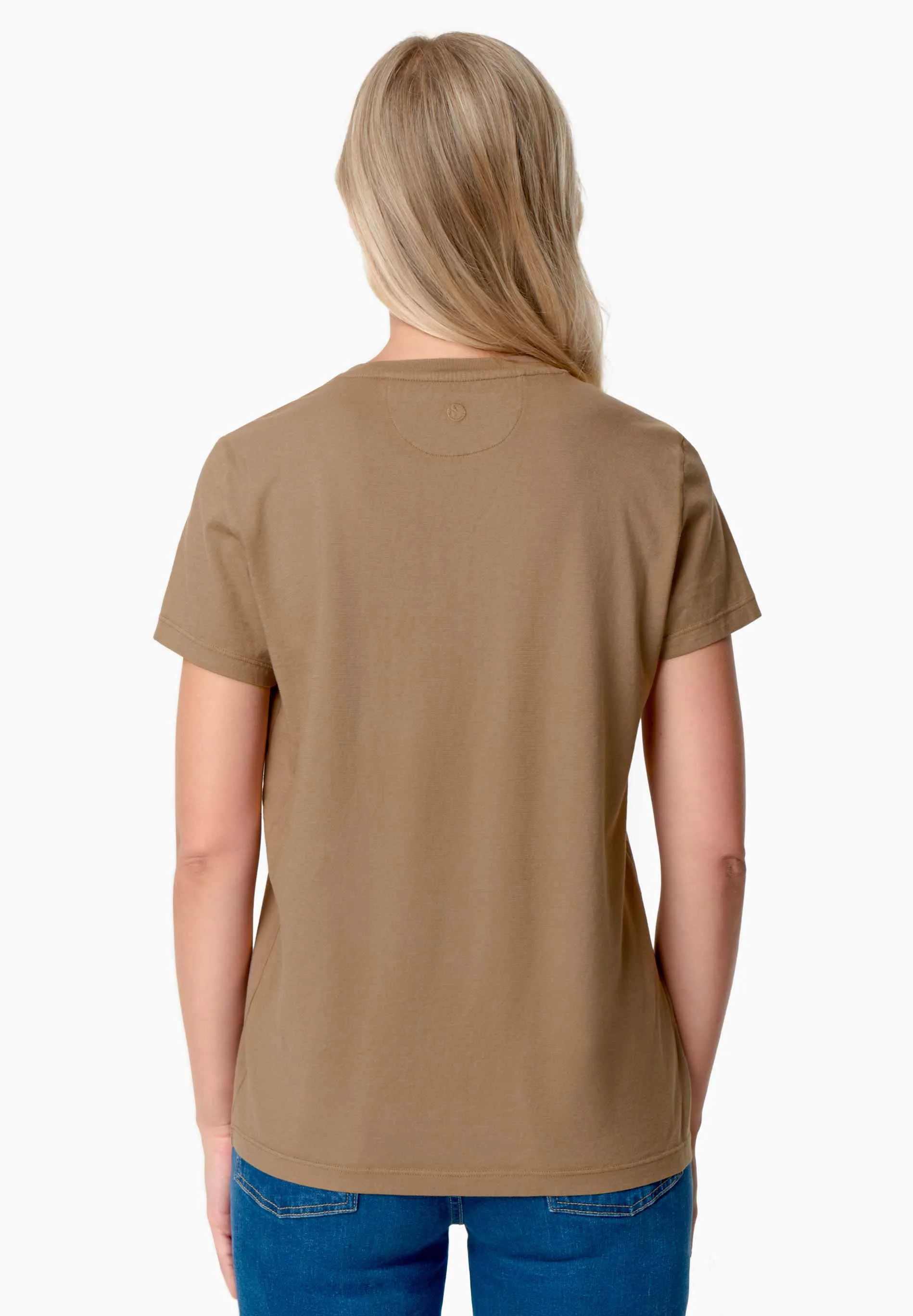 Tessa Basic V-Neck T-Shirt Gravel Brown sold by Ivalo.com product image thumbnail 4