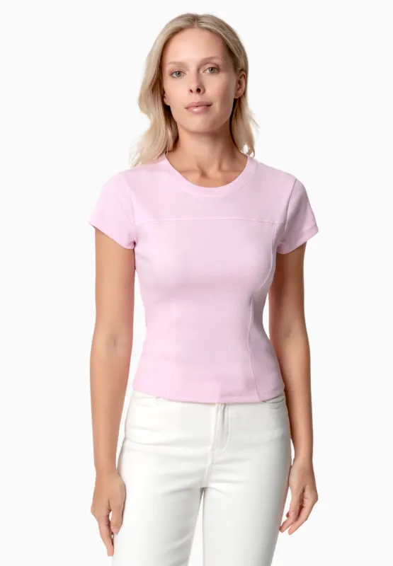 Tillda Ribbed T-Shirt Light Pink sold by Ivalo.com