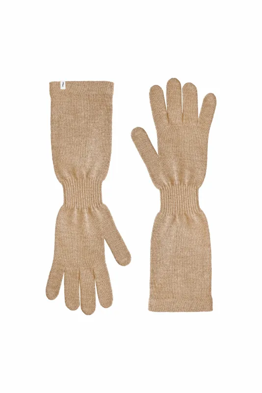 Via Merino Wool Gloves Beige sold by Ivalo.com