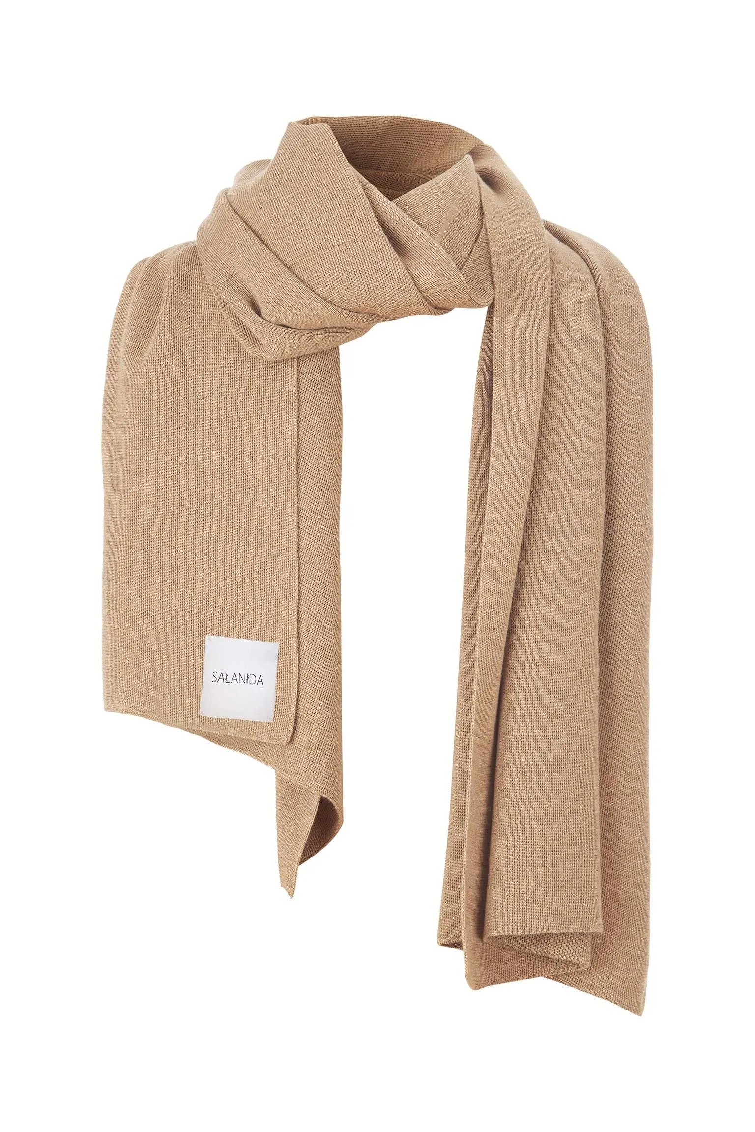 Via Merino Wool Scarf Beige sold by Ivalo.com