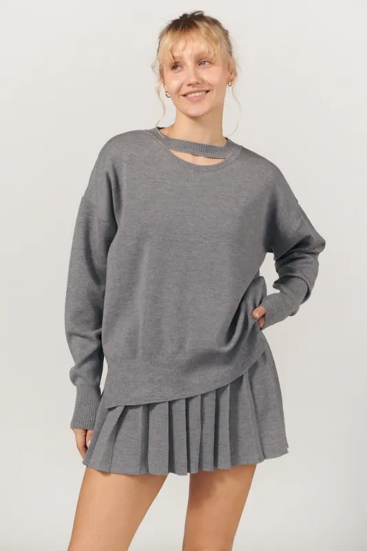 Rotondo Merino Jumper Light Grey sold by Ivalo.com