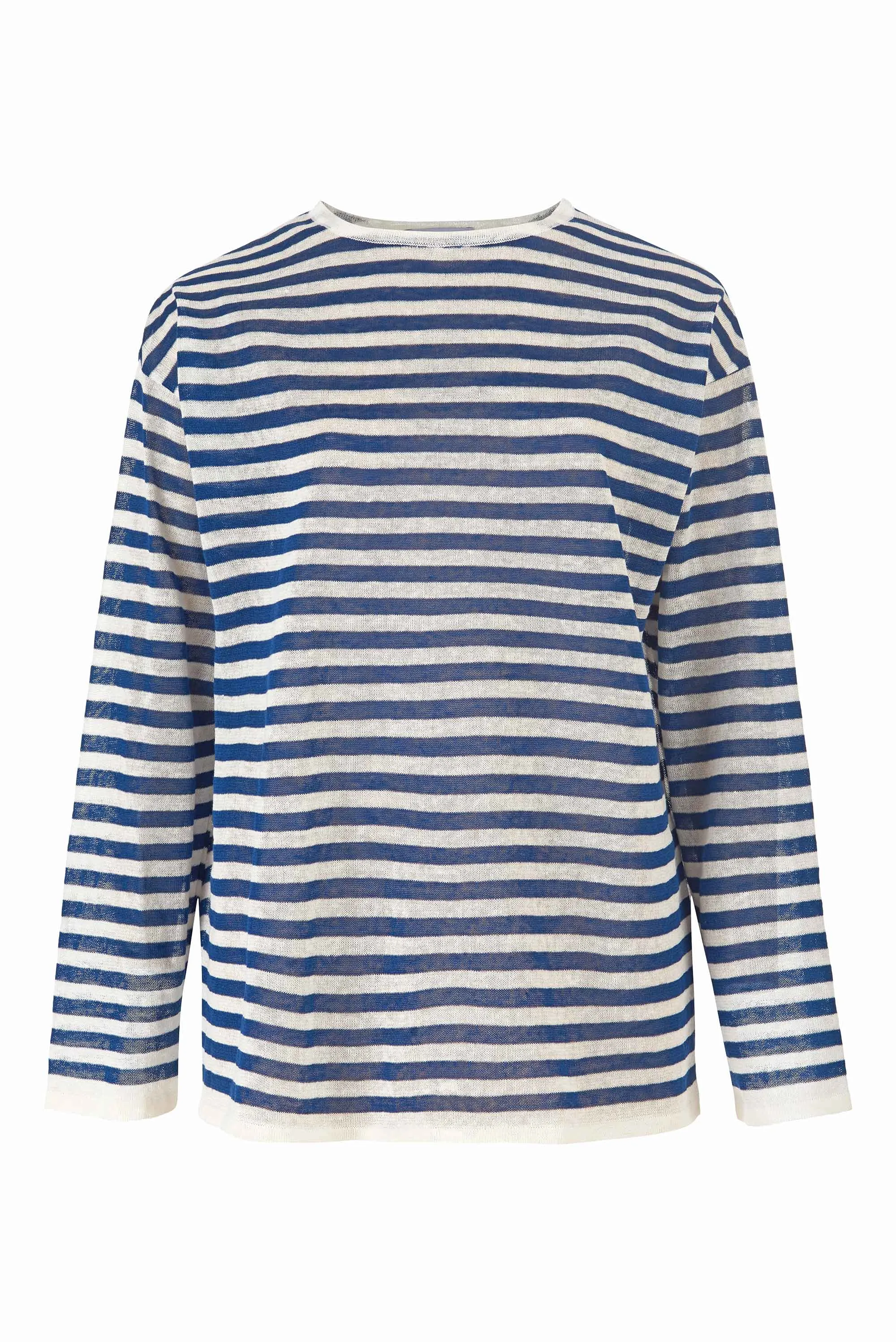 Tanto Unisex Linen Long-Sleeve Top Navy Striped sold by Ivalo.com