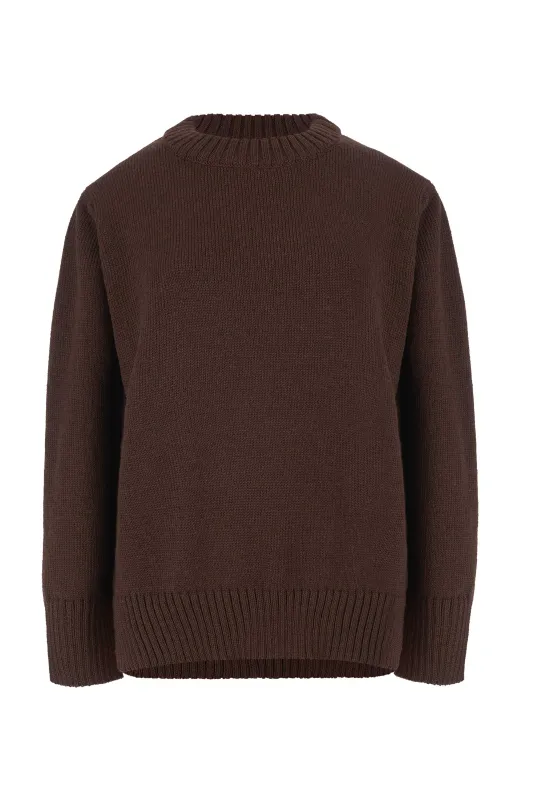 Marina Merino Jumper Chocolate sold by Ivalo.com