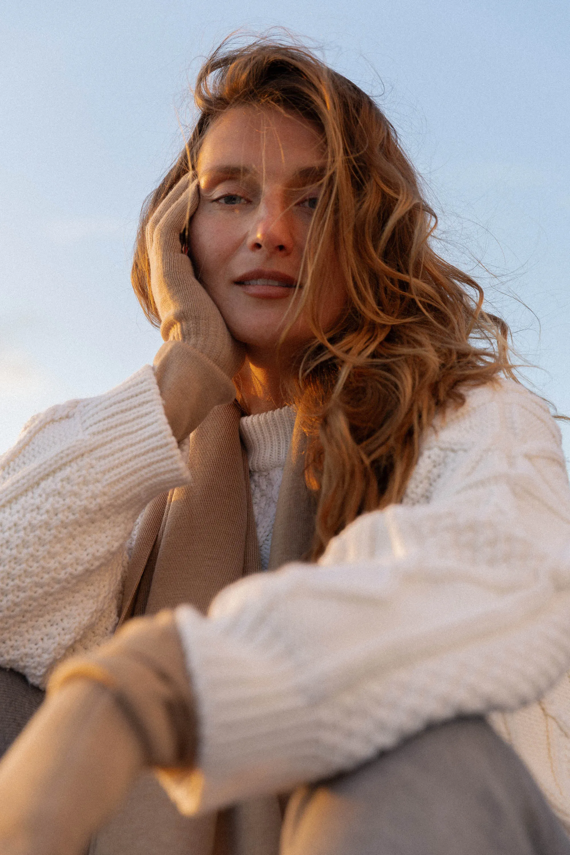 Via Merino Wool Scarf & Gloves Set Beige sold by Ivalo.com product image thumbnail 3