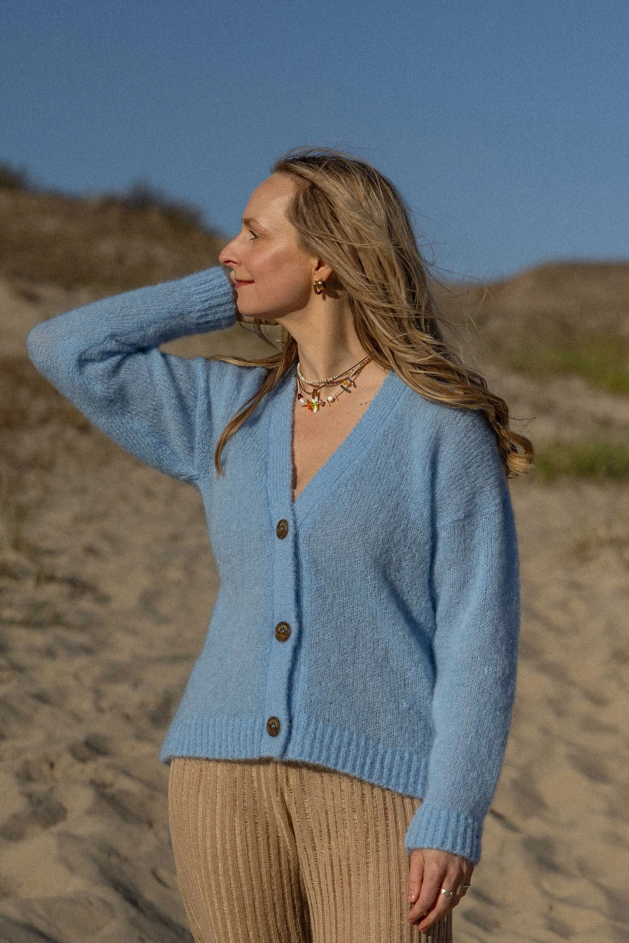 Melody Mohair Cardigan Sky Blue sold by Ivalo.com