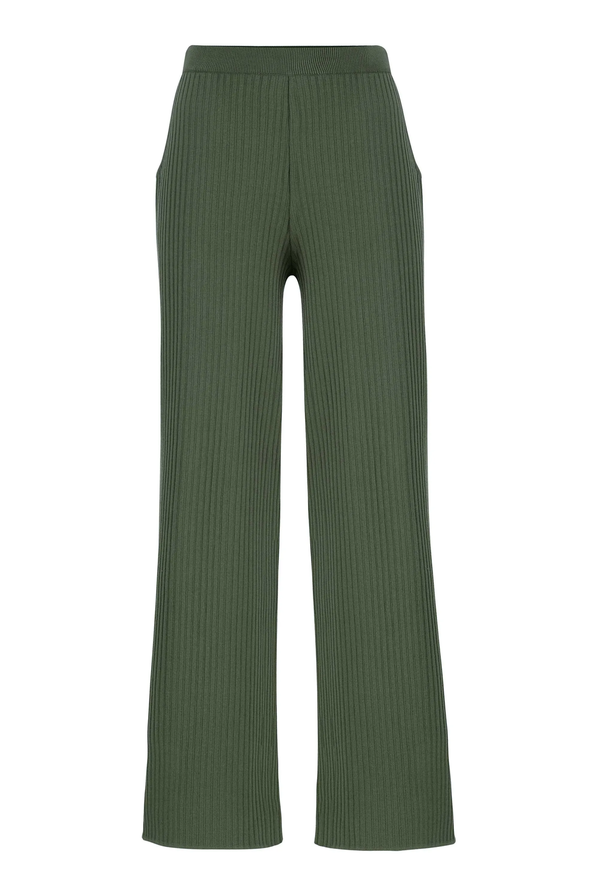 Vera Ribbed Pants Khaki sold by Ivalo.com