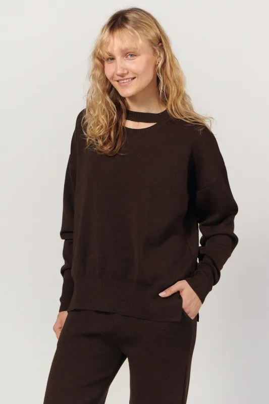 Rotondo 100% Merino Jumper Chocolate sold by Ivalo.com