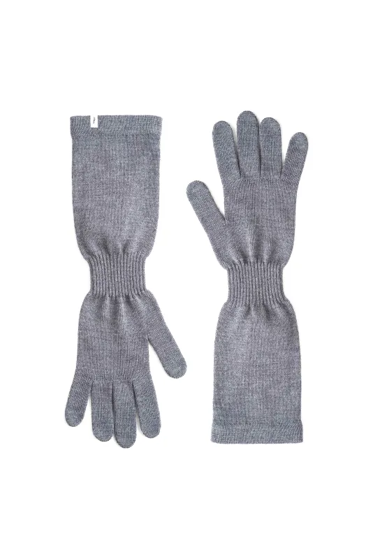 Via Merino Wool Gloves Light Grey sold by Ivalo.com