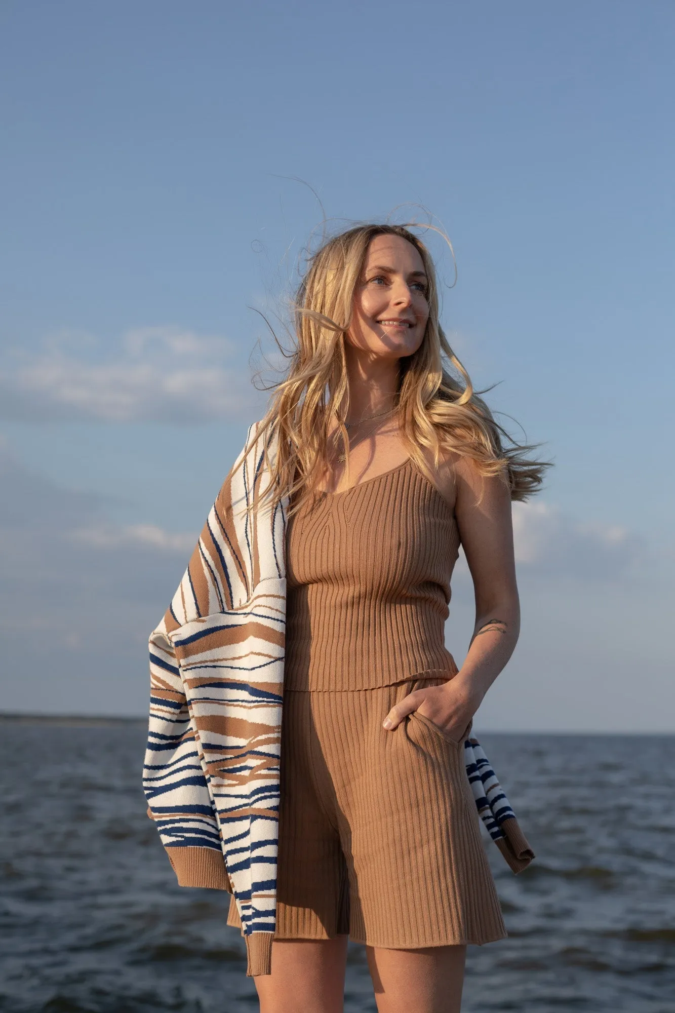 Sotto Ribbed Top Caramel sold by Ivalo.com product image thumbnail 4