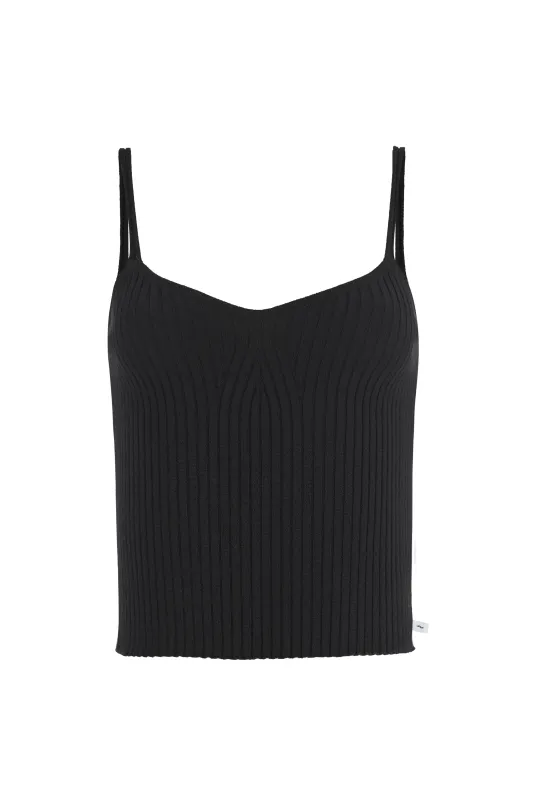 Sotto Ribbed Top Black sold by Ivalo.com