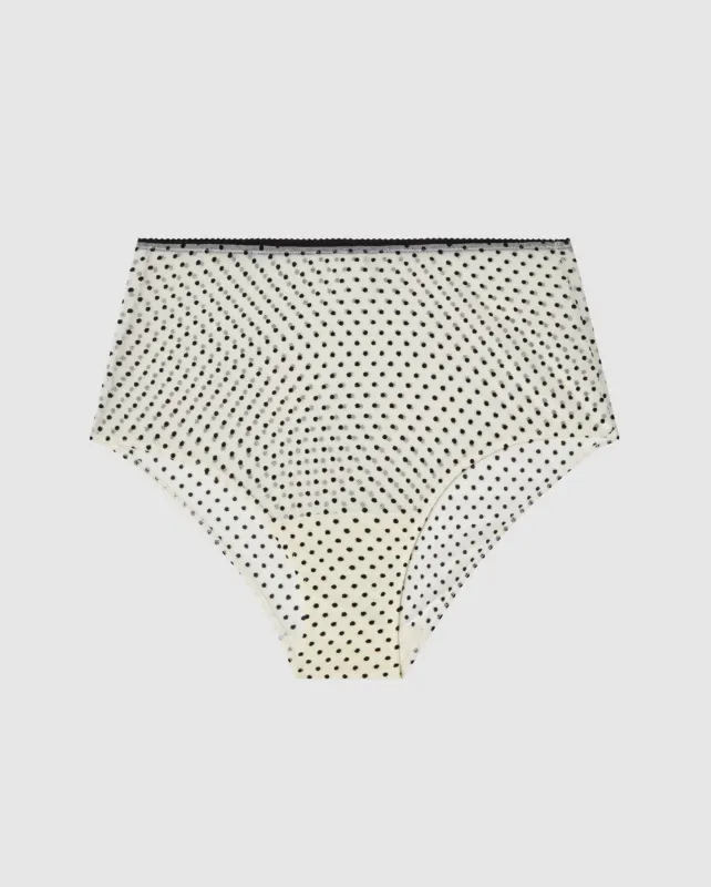 Mesh Highwaist Briefs Cream/Black sold by Ivalo.com