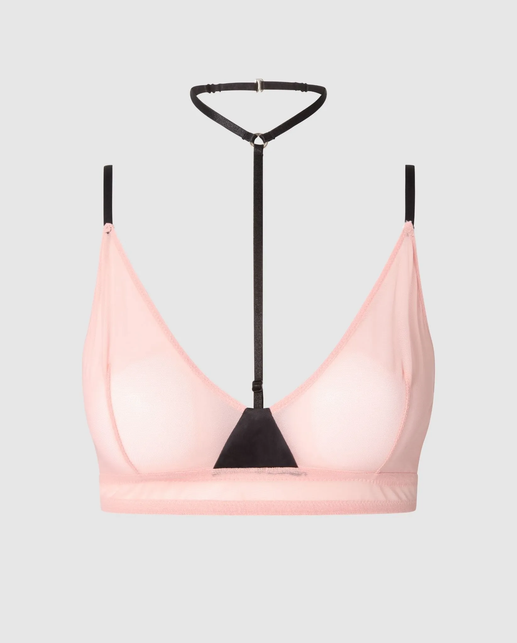 Mesh Strappy Triangle Bralette Powder Pink sold by Ivalo.com