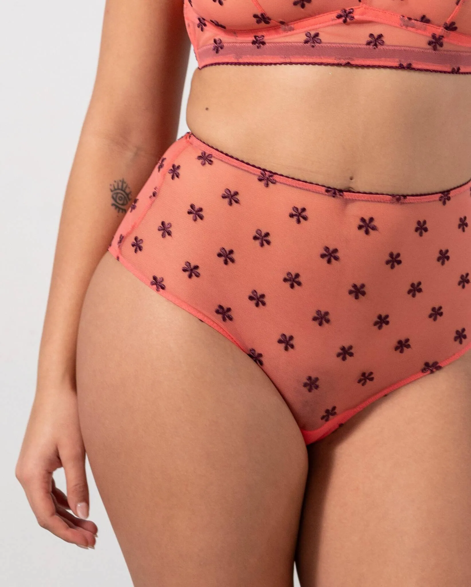 Mesh Highwaist Briefs Coral/Cherry sold by Ivalo.com product image thumbnail 5