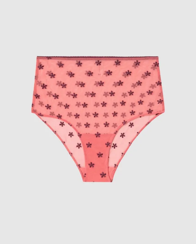 Mesh Highwaist Briefs Coral/Cherry sold by Ivalo.com