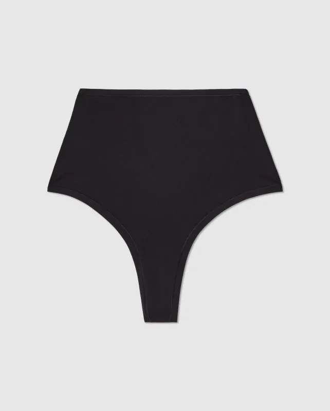 Micro Highwaist Thong Black sold by Ivalo.com