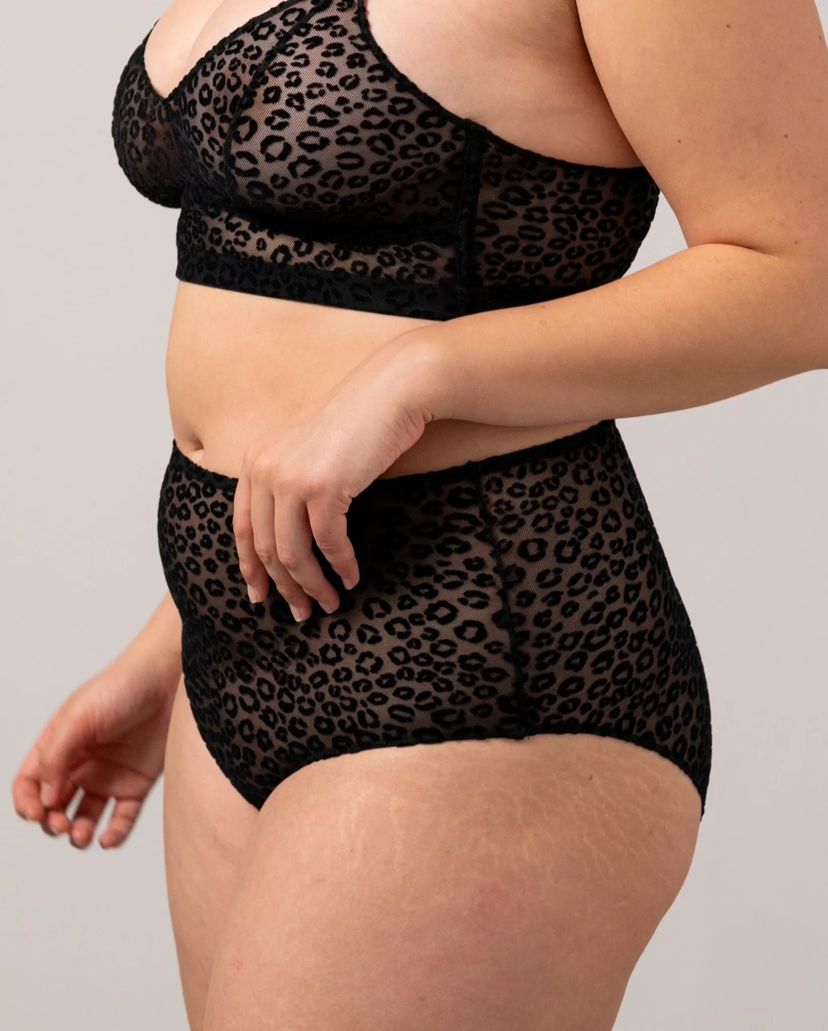 Mesh Highwaist Briefs Black Leopard sold by Ivalo.com product image thumbnail 5