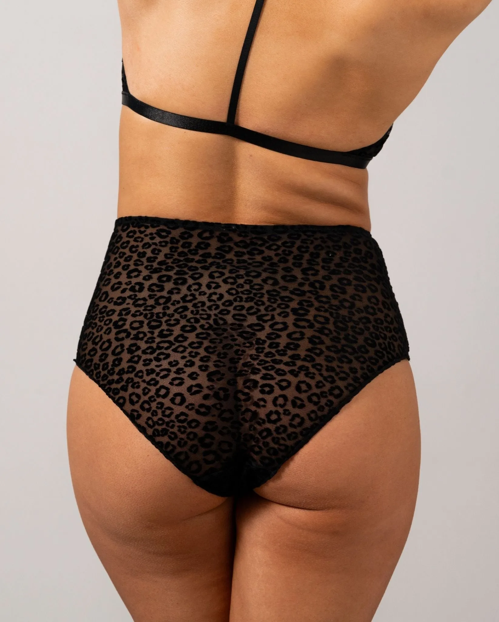 Mesh Highwaist Briefs Black Leopard sold by Ivalo.com product image thumbnail 2