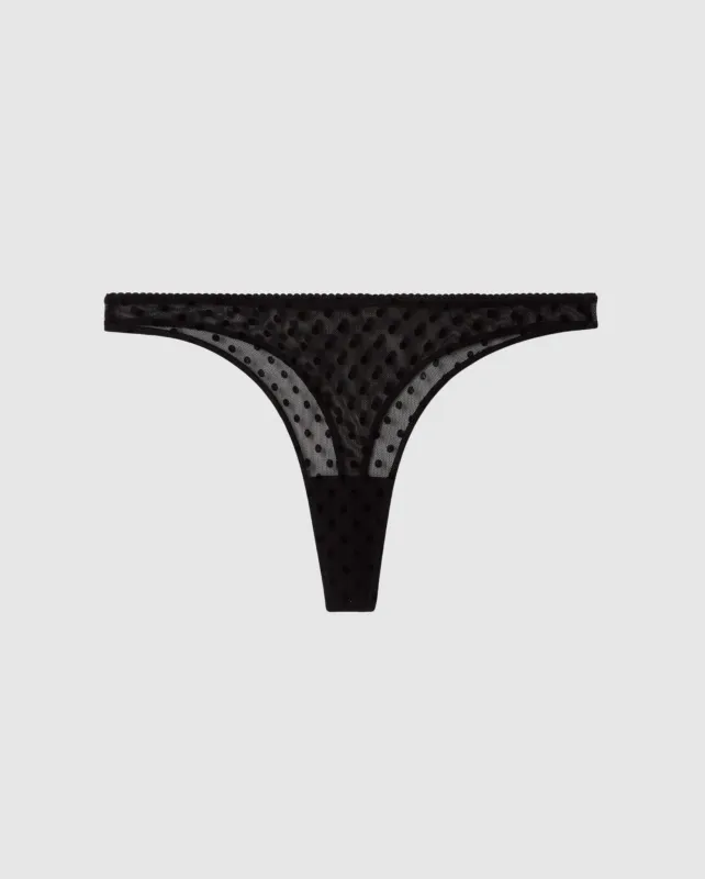 Mesh Thong Black Dots sold by Ivalo.com