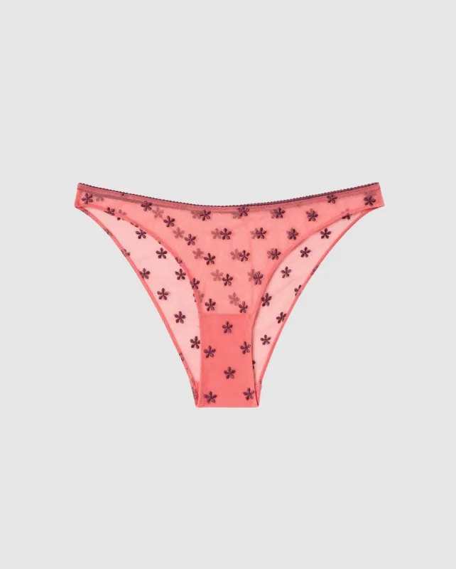 Mesh Bikini Briefs Coral/Cherry sold by Ivalo.com