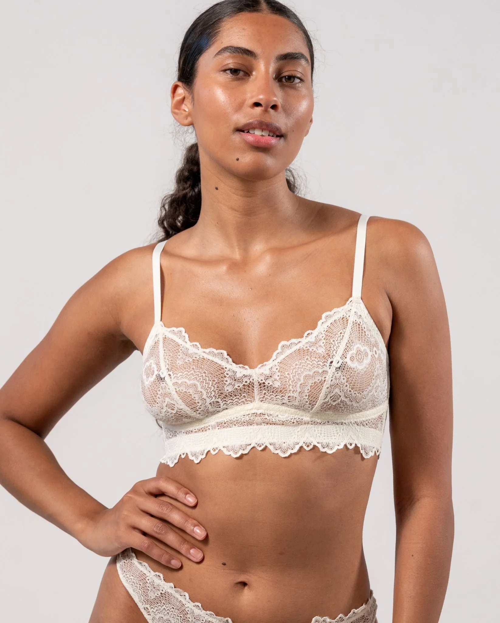 Lace Balconette Cream sold by Ivalo.com