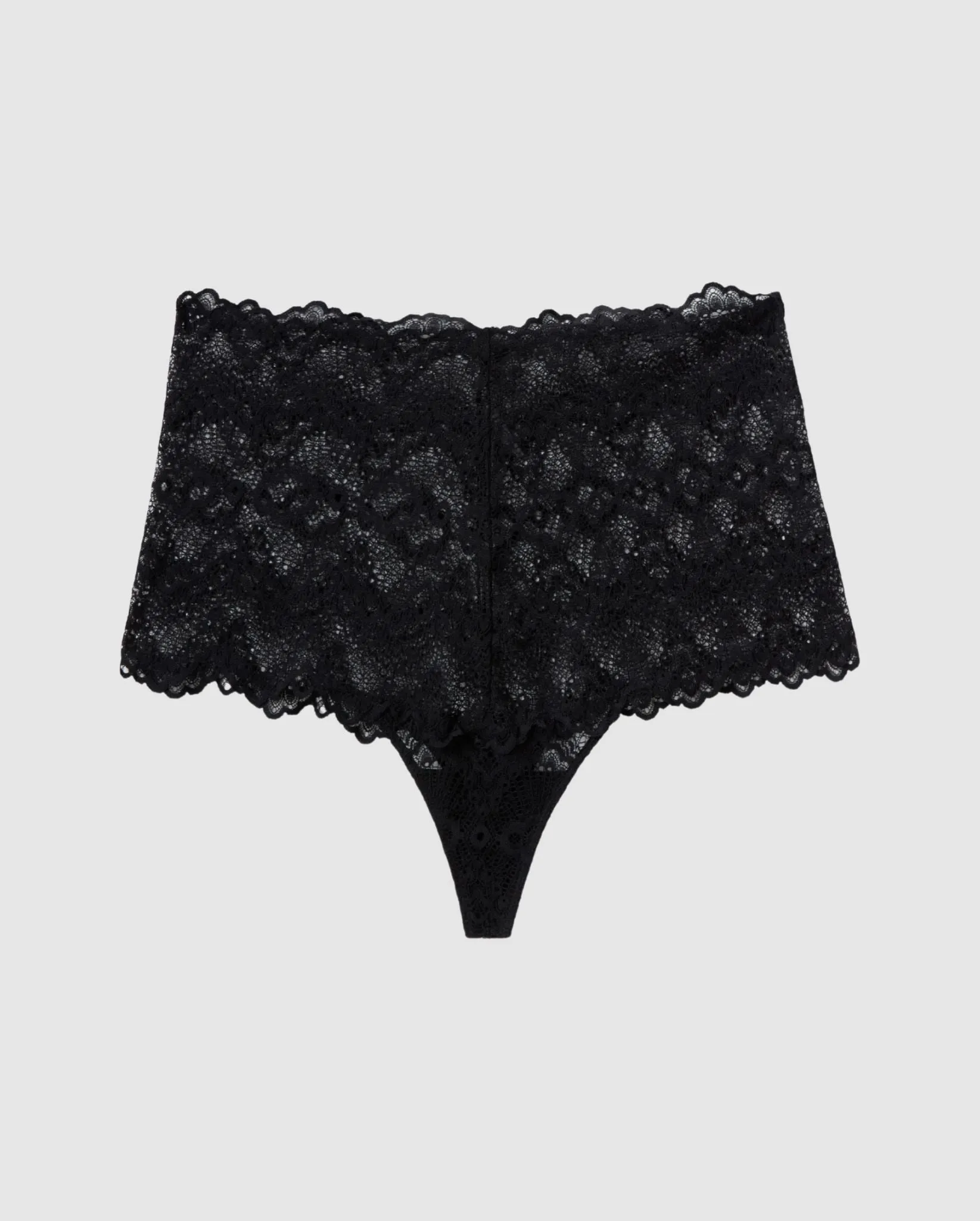Lace Galloon Thong Black sold by Ivalo.com