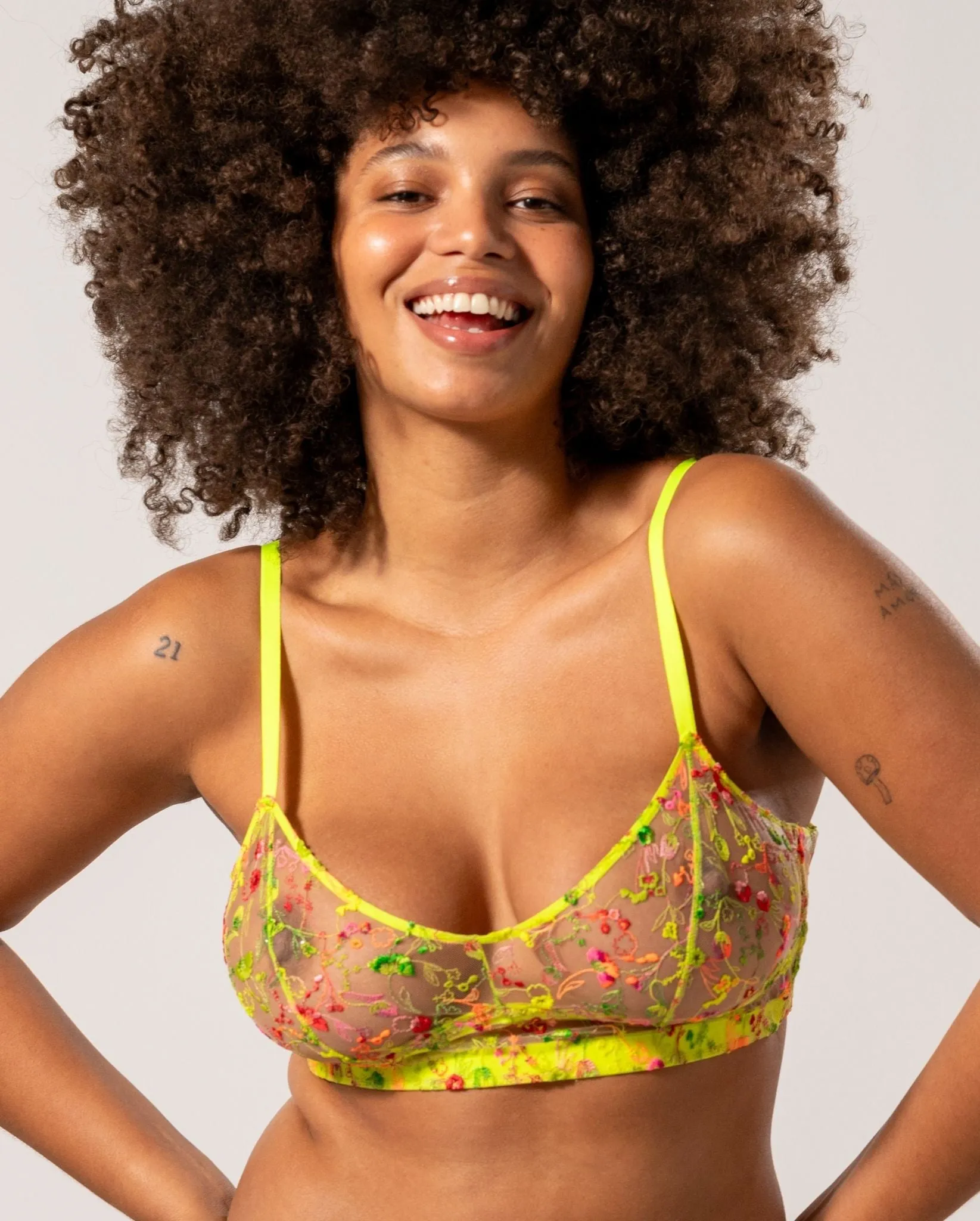 Mesh Balconette Neon Yellow sold by Ivalo.com product image thumbnail 2