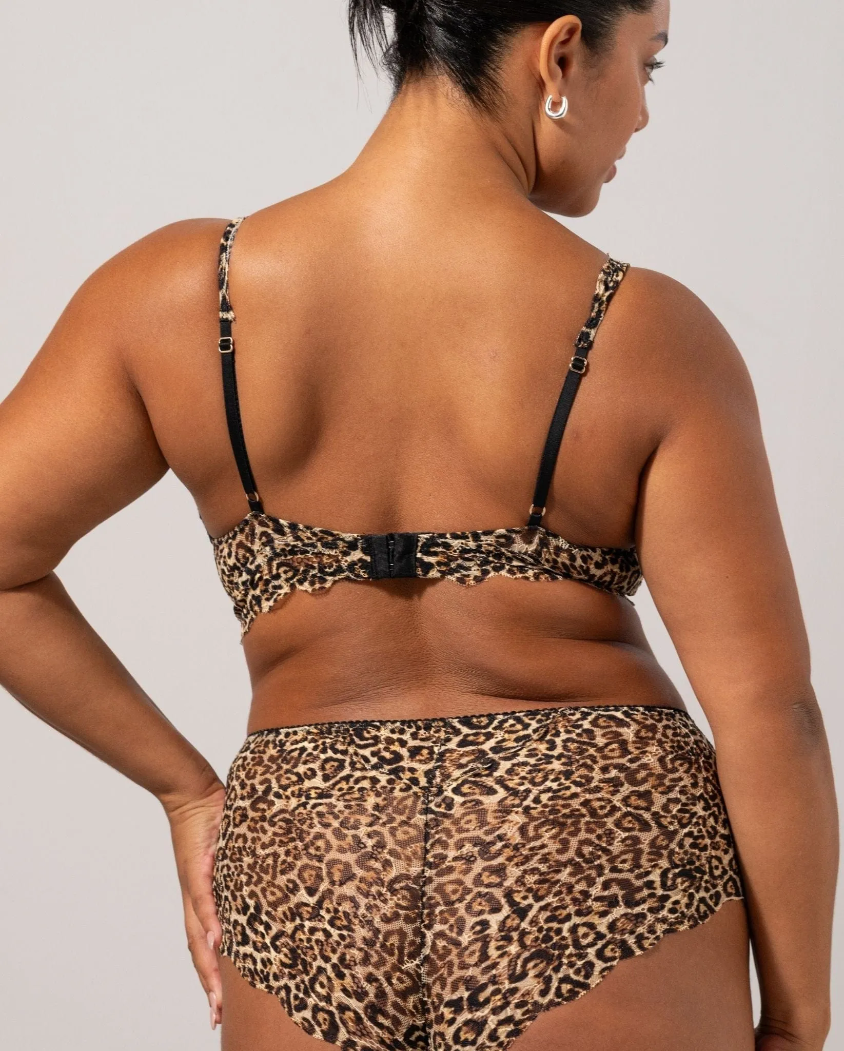 Lace Plunge Bralette Gold Leopard sold by Ivalo.com product image thumbnail 4