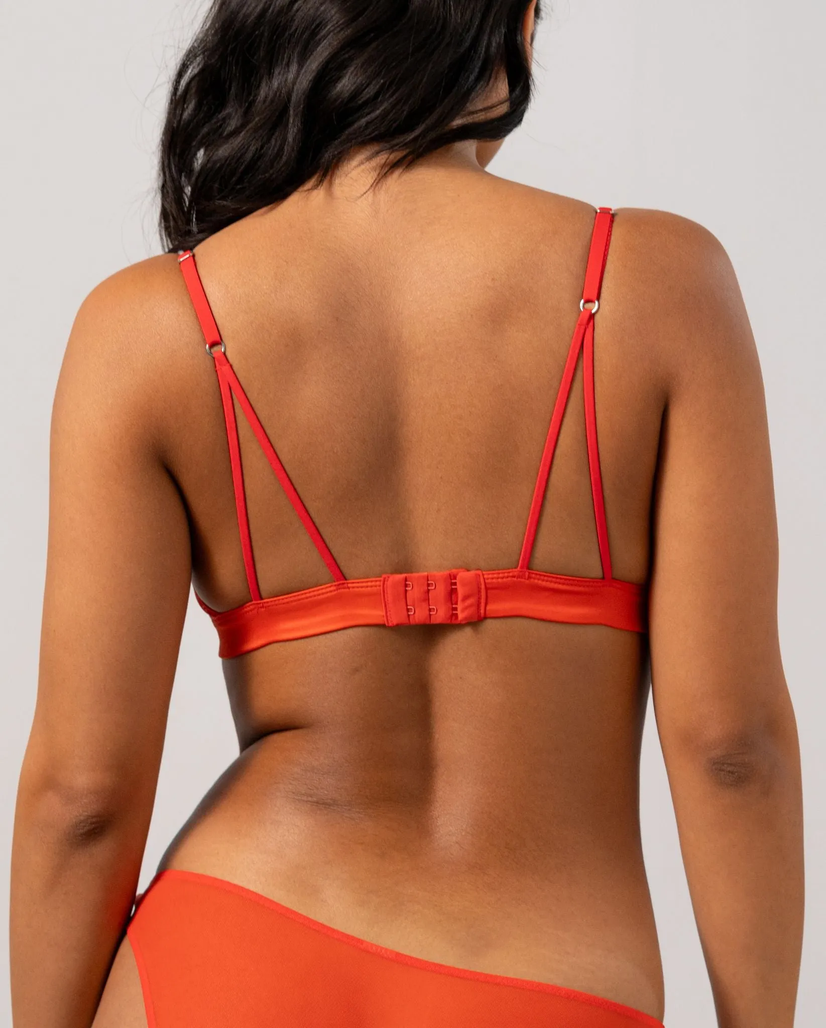 Mesh Cut-Out Triangle Bralette Fiery Red sold by Ivalo.com product image thumbnail 4