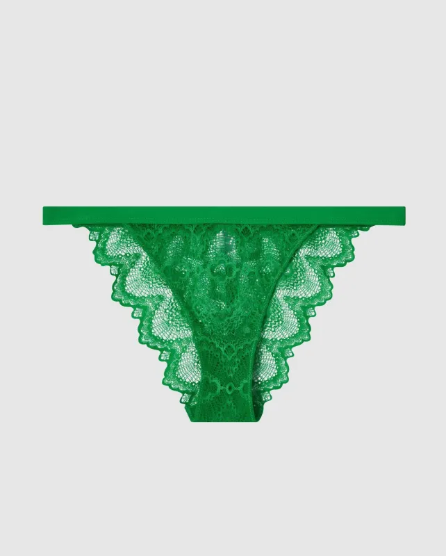 Lace Bikini Tanga Green Ivy sold by Ivalo.com