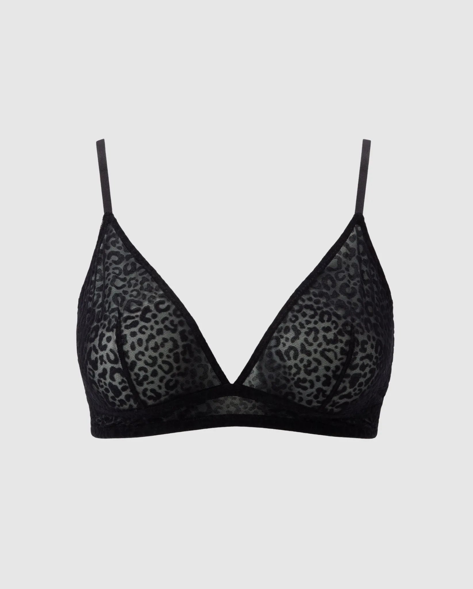 Mesh Triangle Bralette Black Leopard sold by Ivalo.com