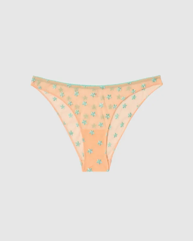 Mesh Bikini Briefs Peach/Turquoise sold by Ivalo.com