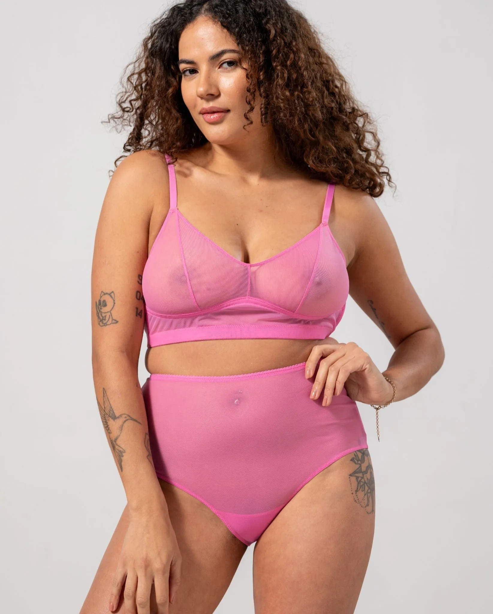 Mesh Highwaist Briefs Candy Pink sold by Ivalo.com product image thumbnail 3
