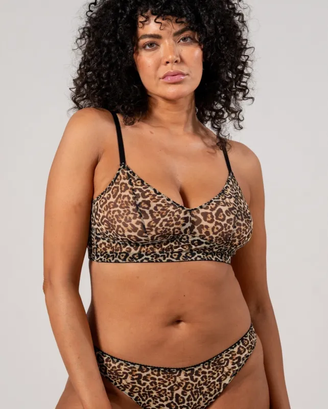 Mesh Balconette Leopard sold by Ivalo.com