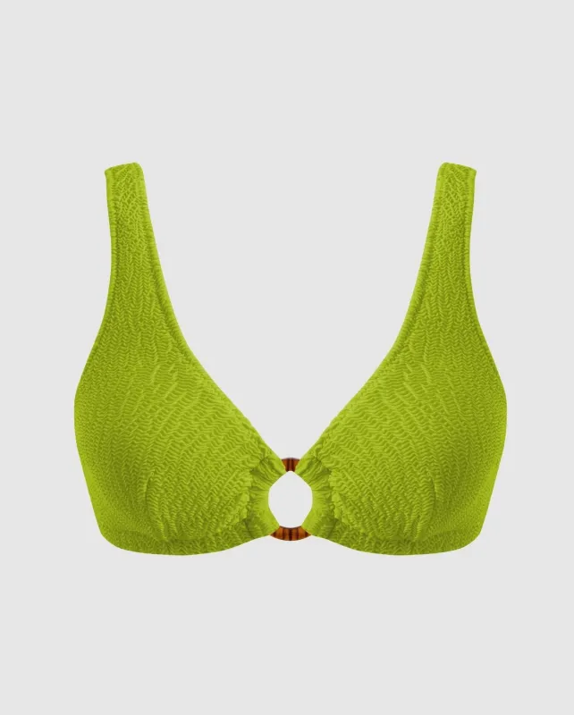 Ring Scoop Bikini Top Matcha sold by Ivalo.com