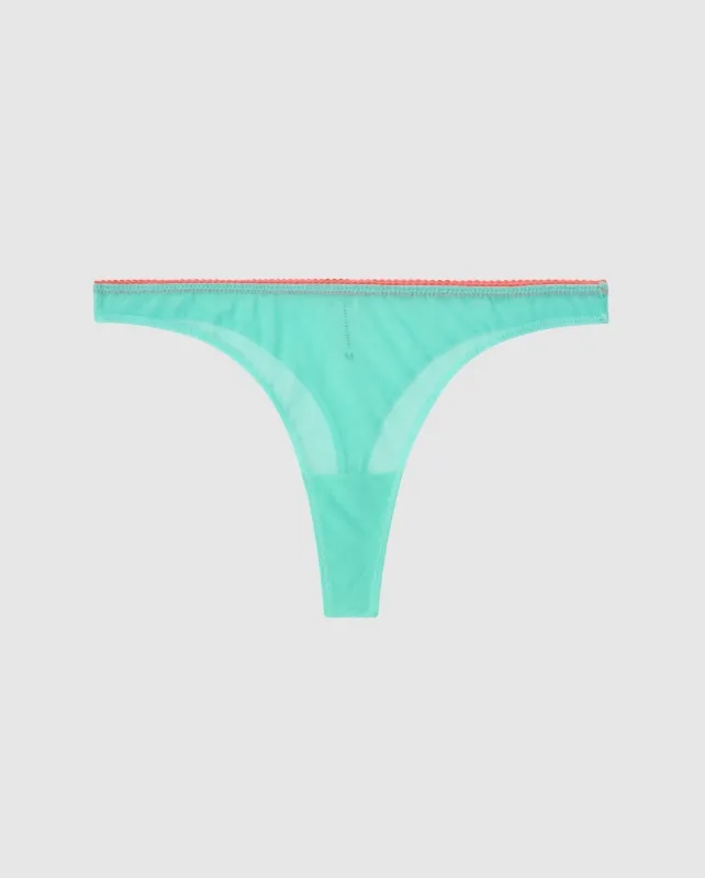 Mesh Thong Turquoise/Coral sold by Ivalo.com