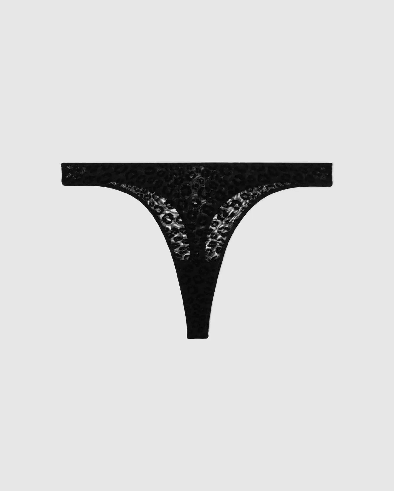 Mesh Thong Black Leopard sold by Ivalo.com