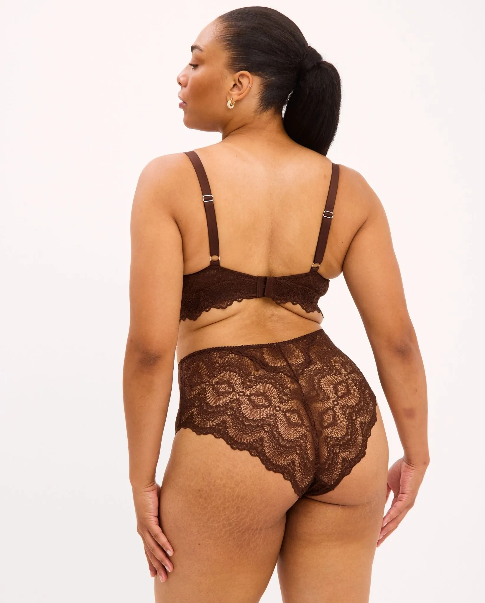 Lace Support Bra Coffee sold by Ivalo.com product image thumbnail 3